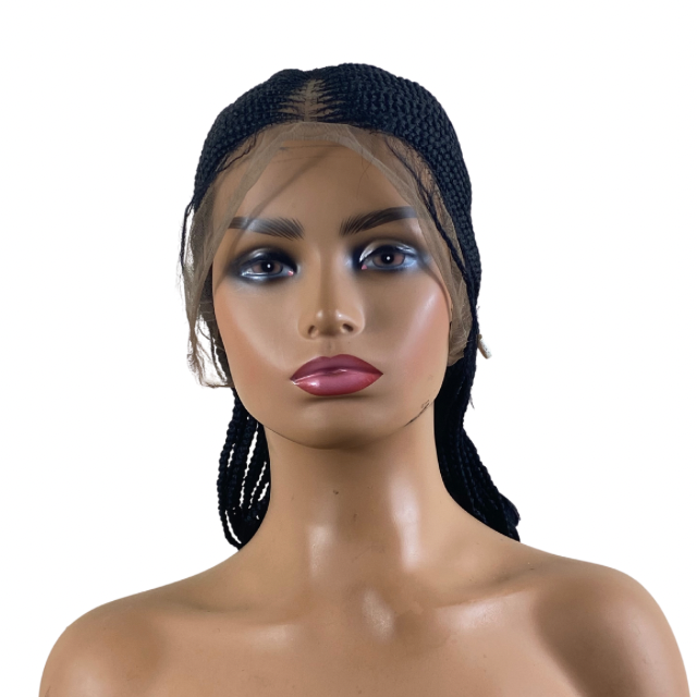 Women Glue-less full lace cornrow wig short weaving wig chemotherapy wig black women hair replacement wigs
