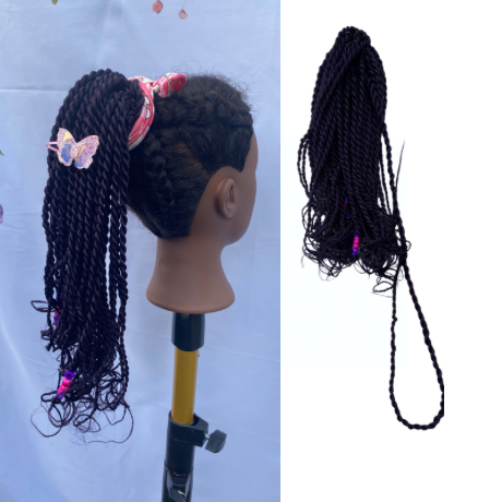 Kids ponytail Braid Drawstring Ponytail Braid  ponytail hair extension for girls