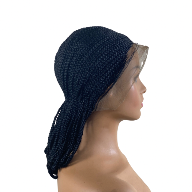 Women Glue-less full lace cornrow wig short weaving wig chemotherapy wig black women hair replacement wigs