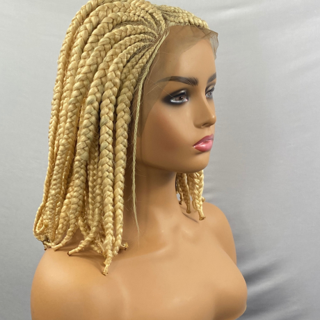 Short Bob cornrow wig Alopecia synthetic wig for women