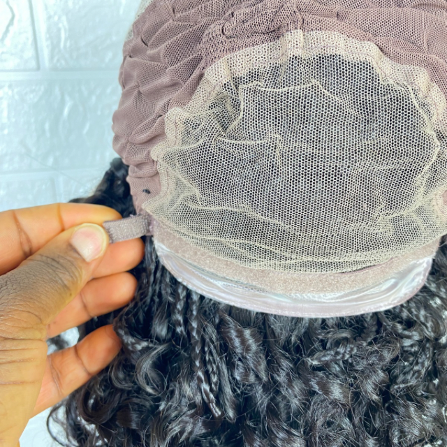 Mono Top Human hair mix wig Medical wigs for children Goddess braids Non slip wig for kids Alopecia wig for black girls Silicone wig