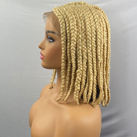 Short Bob cornrow wig Alopecia synthetic wig for women
