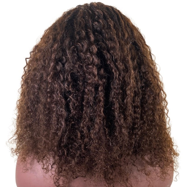 Boho Box braid Wig Goddess braids Afro curly human hair blend Short wig for Girls and Women