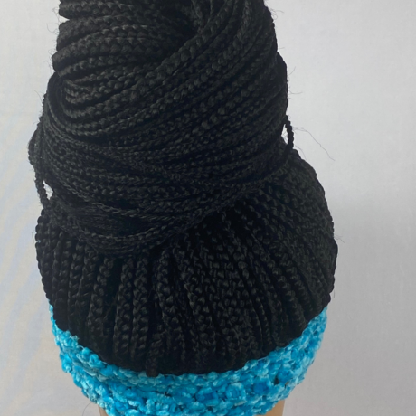 Ladies ponytail braid wig, Alopecia comfort wig for women. Headband wig