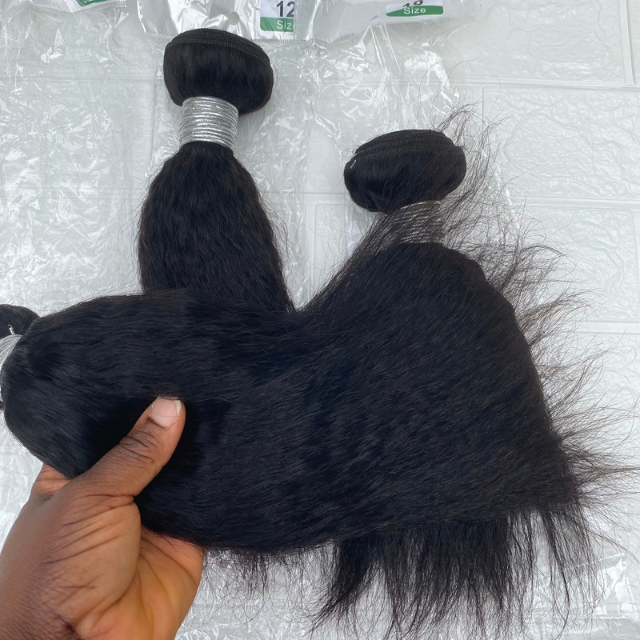 Good Quality Kinky Straight Human Hair Bundle Brazilian Hair