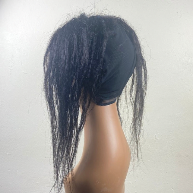 5x5 kinky Straight Lace Closure Transparent Mesh Cap with Non slip silicone for making wigs and Hair Weaving Medical wig for kids and Women