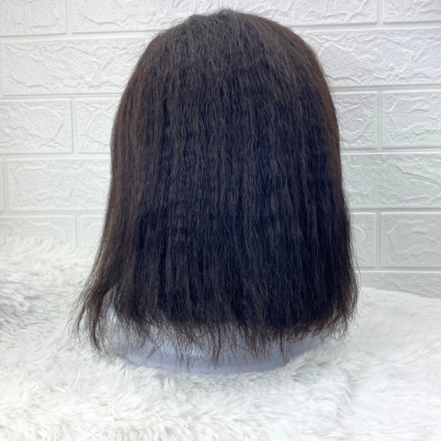 Kids Wig Afro Kinky Straight Human Hair Wig For Girls And Teens,Lace Frontal Wig