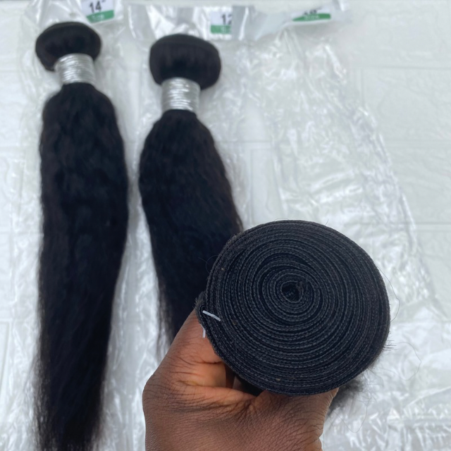 Good Quality Kinky Straight Human Hair Bundle Brazilian Hair