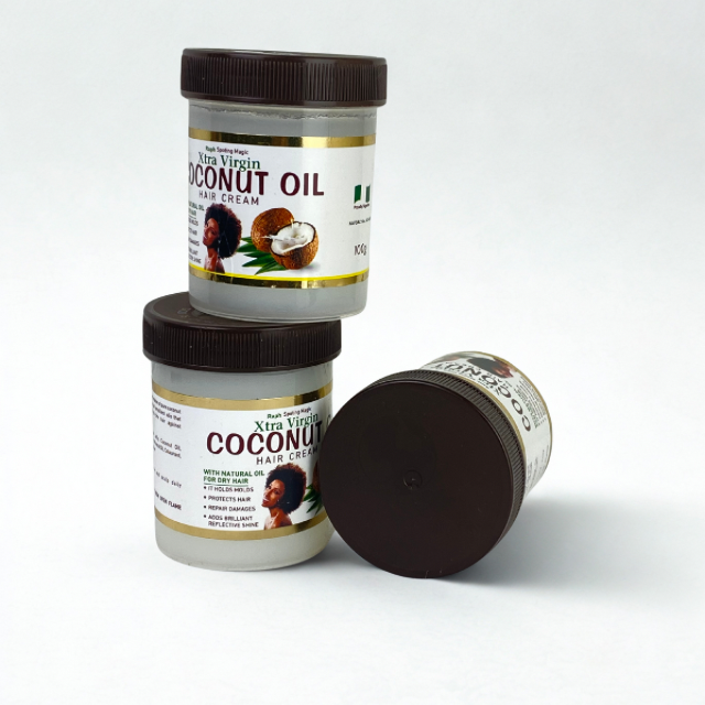 2Pcs xtra Virgin Coconut oil Hair cream with natural oil for dry hair