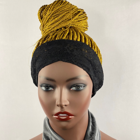 Ladies ponytail braid wig, Alopecia comfort wig for women. Headband wig