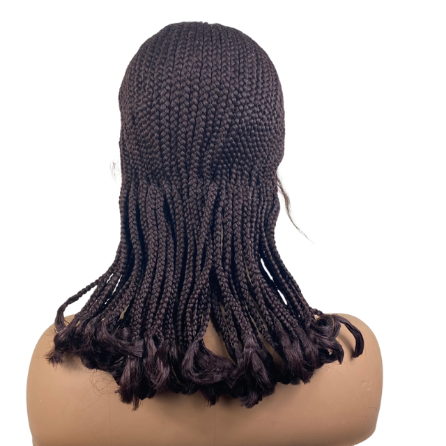 Women Glue-less full lace cornrow wig short weaving wig chemotherapy wig black women hair replacement wigs
