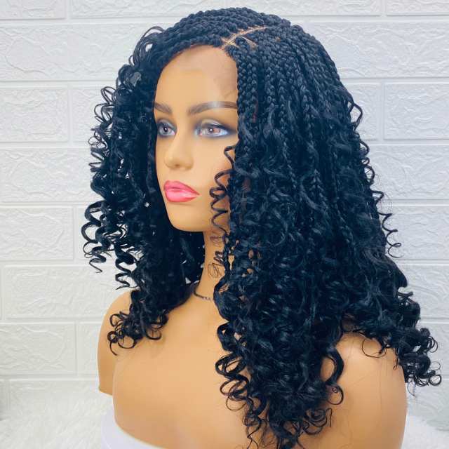 Goddess Box braid wig, Black Braiding Synthetic Wigs for Black Women Crochet Braid