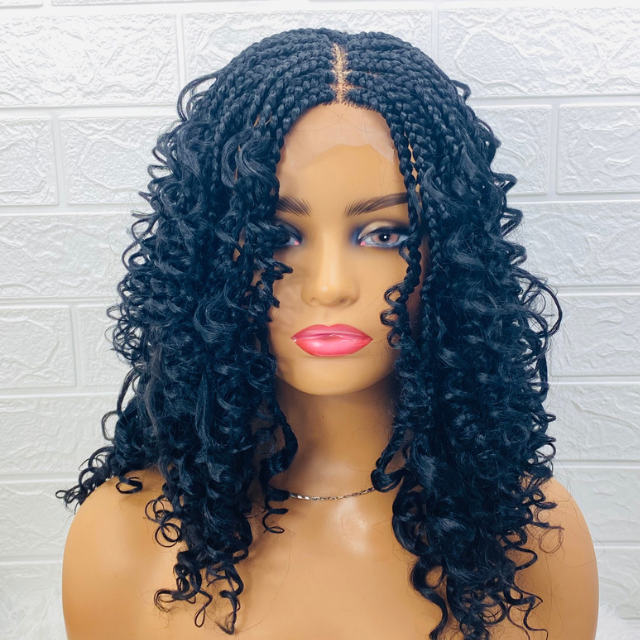 Goddess Box braid wig, Black Braiding Synthetic Wigs for Black Women Crochet Braid