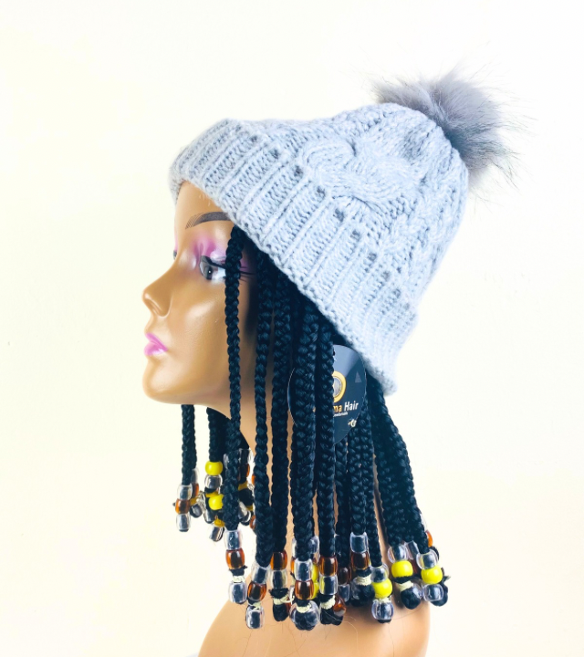 Children winter Braid Hat, Braided cap
