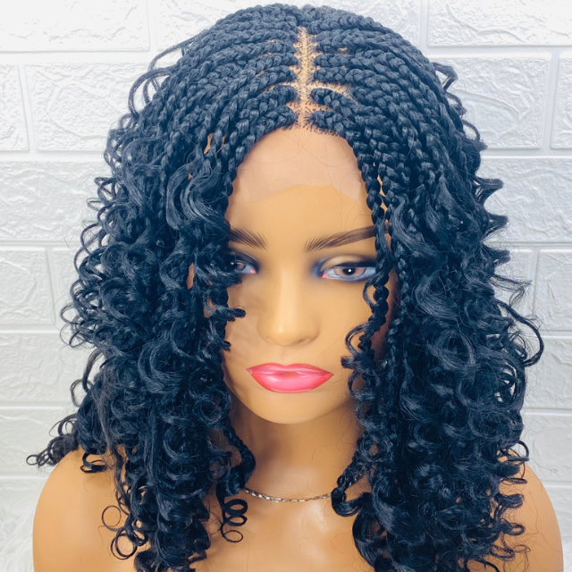 Goddess Box braid wig, Black Braiding Synthetic Wigs for Black Women Crochet Braid
