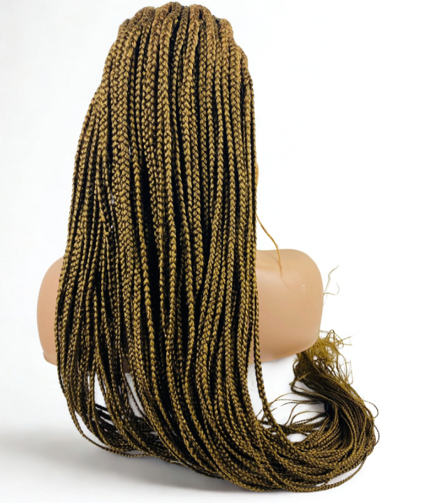 Scissors style cornrow lace frontal Light Brown wig