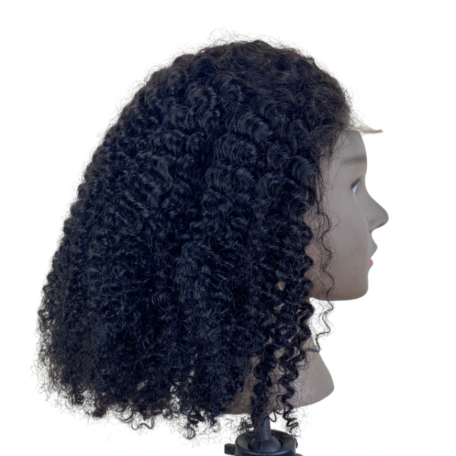 Children Afro Kinky Curly Human Hair Wig Silicone Lace Closure wigs for Girls And Teens Wig Medical wig