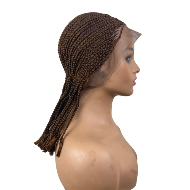 Women Glue-less full lace cornrow wig short weaving wig chemotherapy wig black women hair replacement wigs