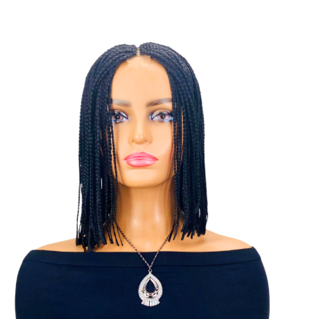 Pixie cut Small braided wig short box braid Synthetic wig