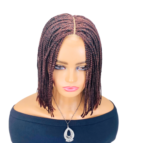Pixie cut Small braided wig short box braid Synthetic wig