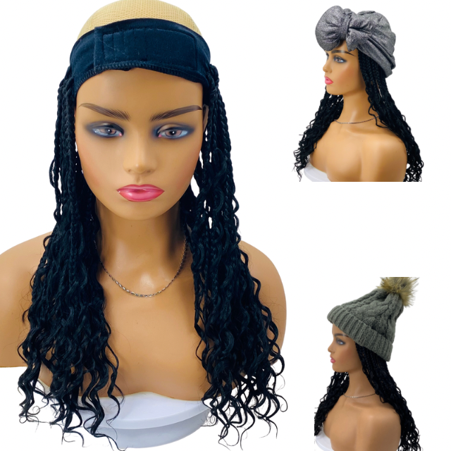 Tiwaoma Goddess Braids Band For Women Headband Wig, Hat Wig, box Braids Wig