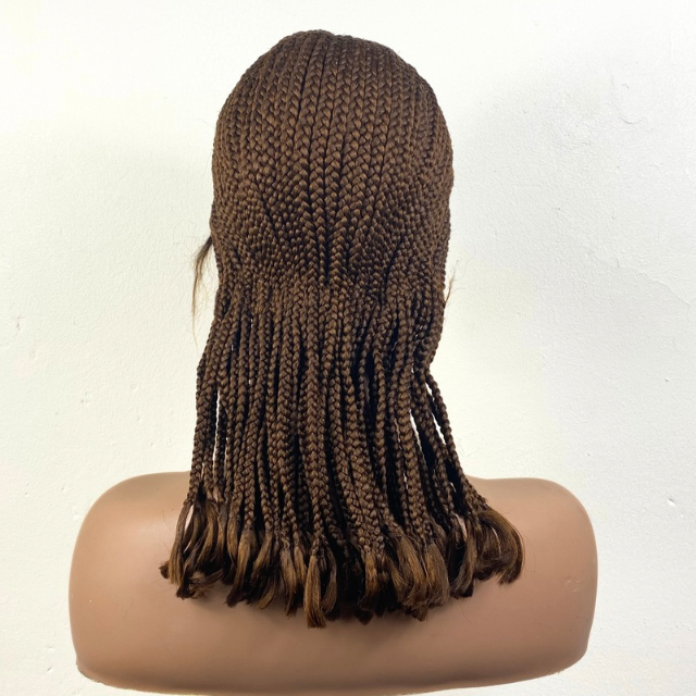 Women Glue-less full lace cornrow wig short weaving wig chemotherapy wig black women hair replacement wigs