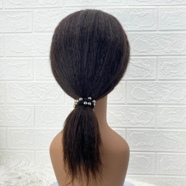 Small Cap Afro Kinky Straight Lace Closure Human Hair Wig 20- 21 inches Wig Cap