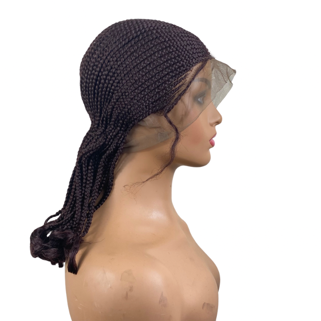 Women Glue-less full lace cornrow wig short weaving wig chemotherapy wig black women hair replacement wigs