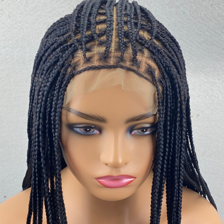 Transparent 5*5 Lace Knotless Braid wig. Ladies Knotless Braided wig.