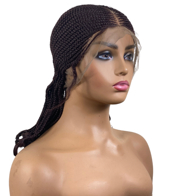 Women Glue-less full lace cornrow wig short weaving wig chemotherapy wig black women hair replacement wigs