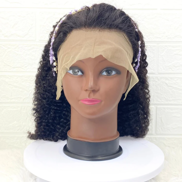 Kids Wig Afro Kinky Curly Human Hair Wig For Girls And Teens,Lace Frontal Wig