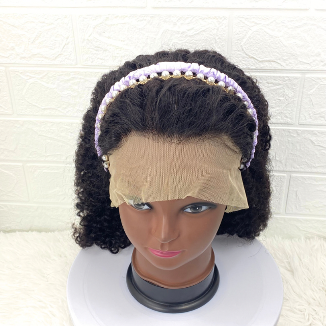 Kids Wig Afro Kinky Curly Human Hair Wig For Girls And Teens,Lace Frontal Wig