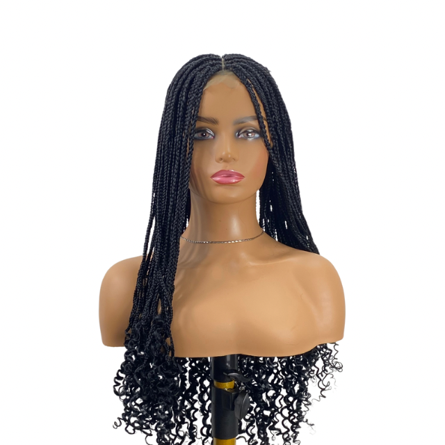 Tiwaoma Goddess  braid wig Women Long Black  Braided wig Black Braids For Girls
