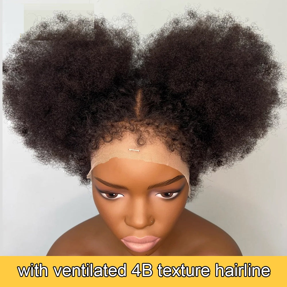 Curly Full Lace Human Hair Wigs 4B Hairline Invisible Frontal Women Brazilian