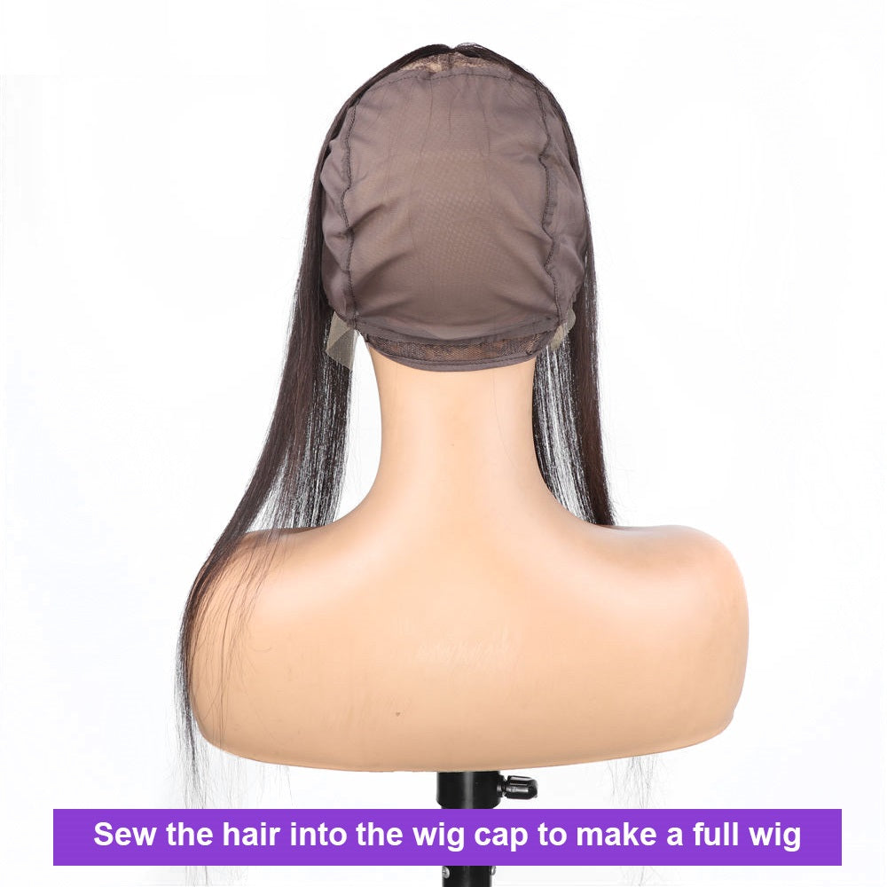 Transparent Lace Closure Straight Human Hair Preplucked Natural Brazilian New