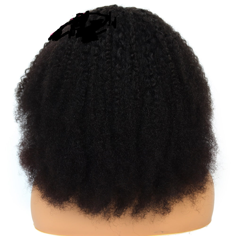 Curly Wig Human Hair Mongolian Wigs 4x4 Swiss Lace Closure Women peruque New