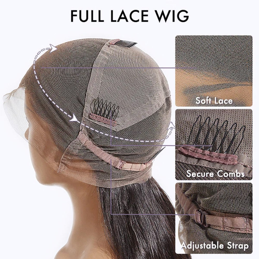 Curly Full Lace Human Hair Wigs 4B Hairline Invisible Frontal Women Brazilian