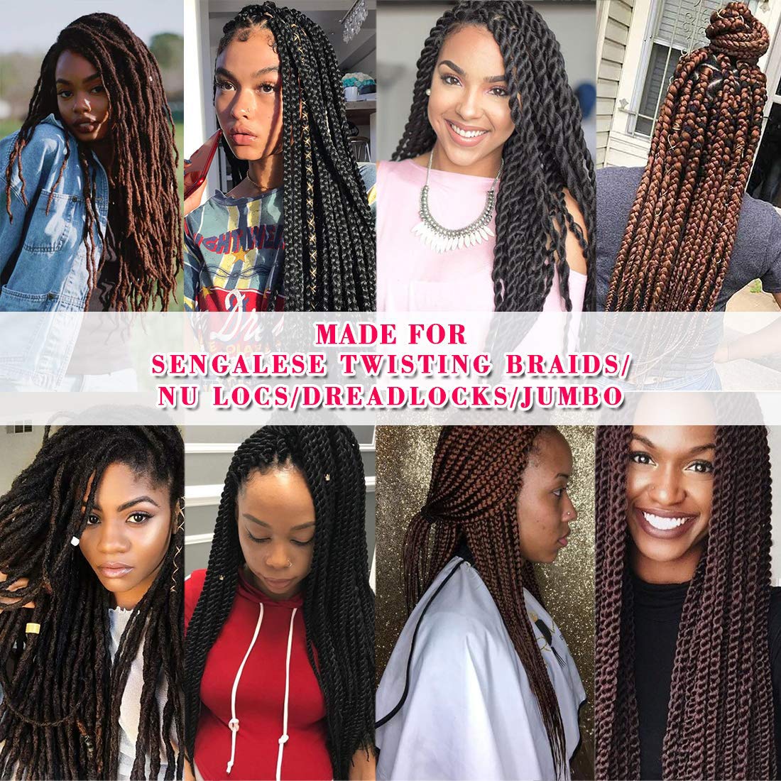 Synthetic Brazilian Wool Hair Extension Women African Low Temperature Senegalese