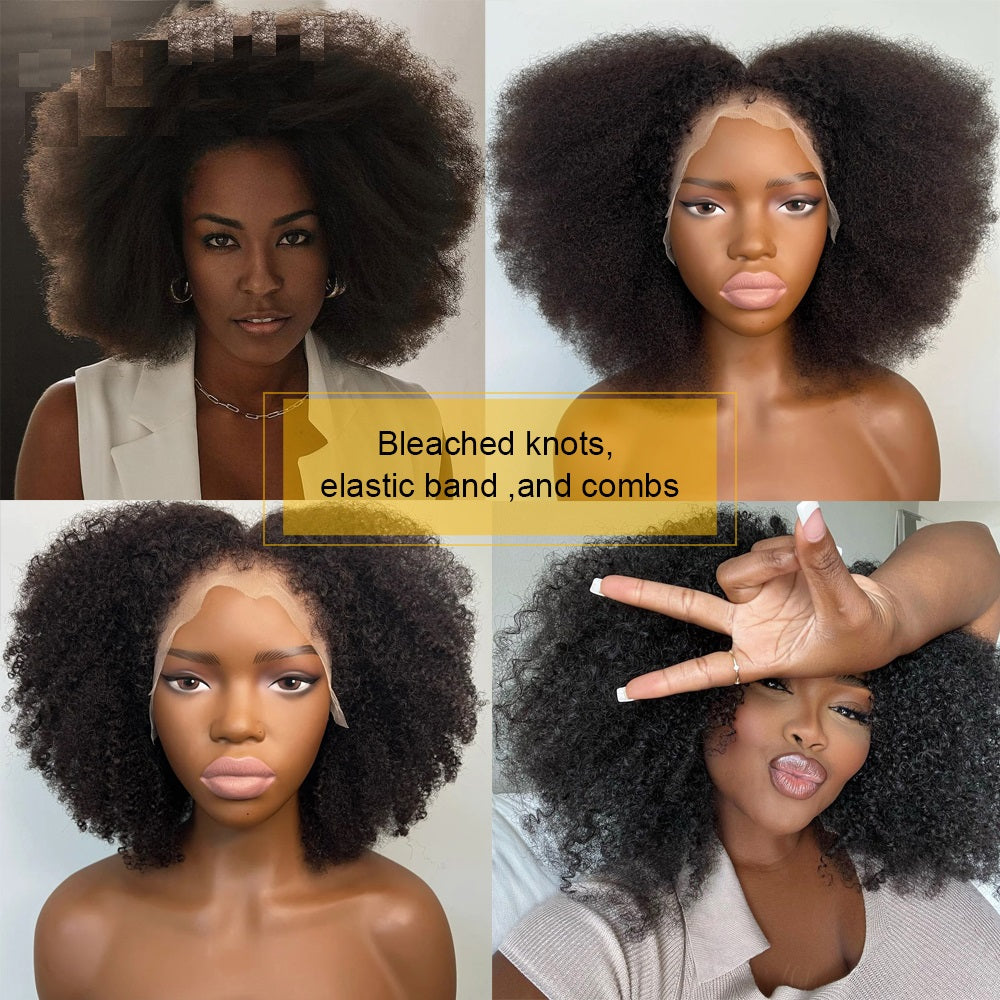 Curly Full Lace Human Hair Wigs 4B Hairline Invisible Frontal Women Brazilian