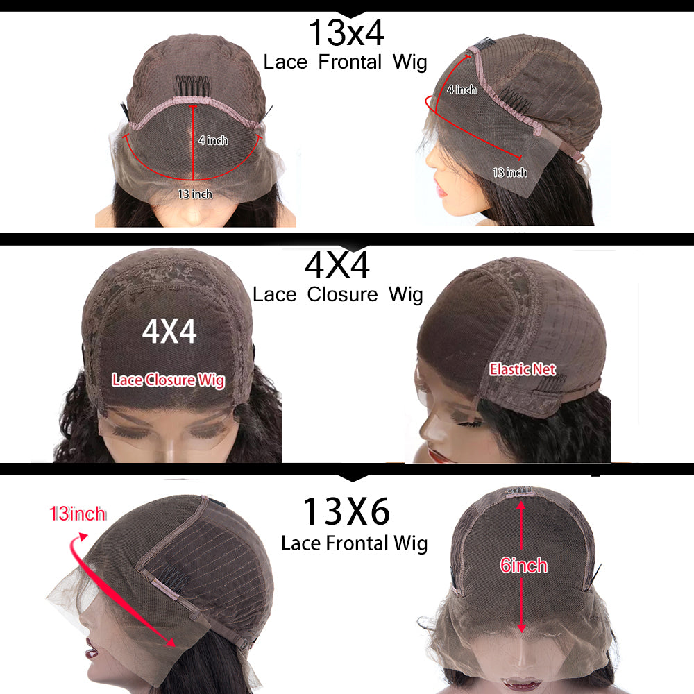 Permanent HD Frontal Human Hair Wig Brazilian Curly Baby Black Women Kinky Edges