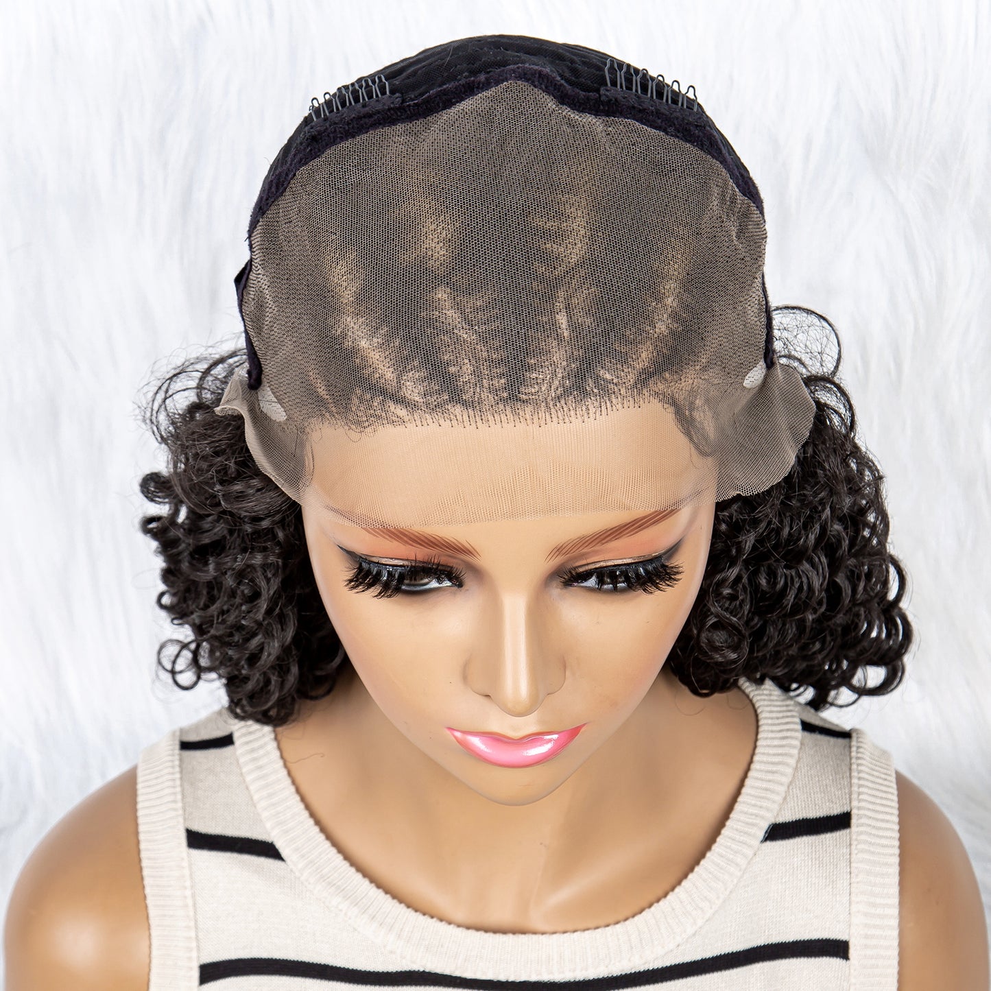 Braided Wigs Synthetic Lace Front Baby Hair Black Women Kinky Curly