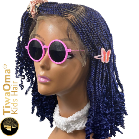 Kids Lace Front Cornrow wig, Alopecia wig for girls ages 4 to 12years