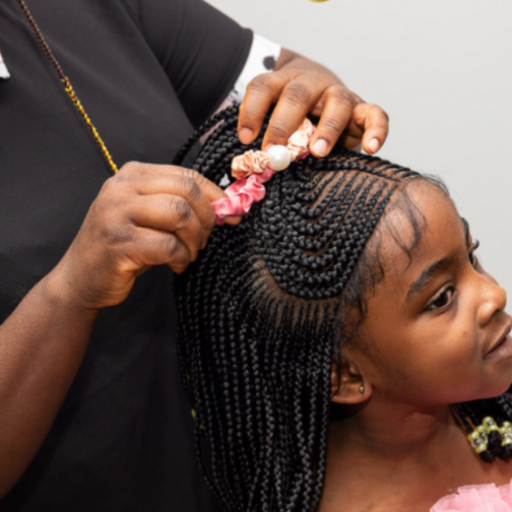 Children Two step frontal braided wig, comfortable cornrow braid wig for kids