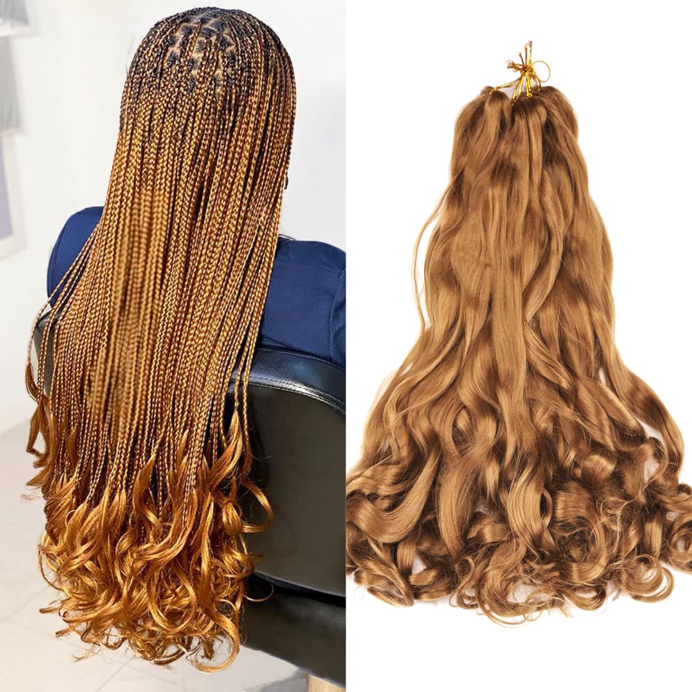 Synthetic Loose Wave Braiding Hair Extensions Spiral Curls Crochet Pre Stretched