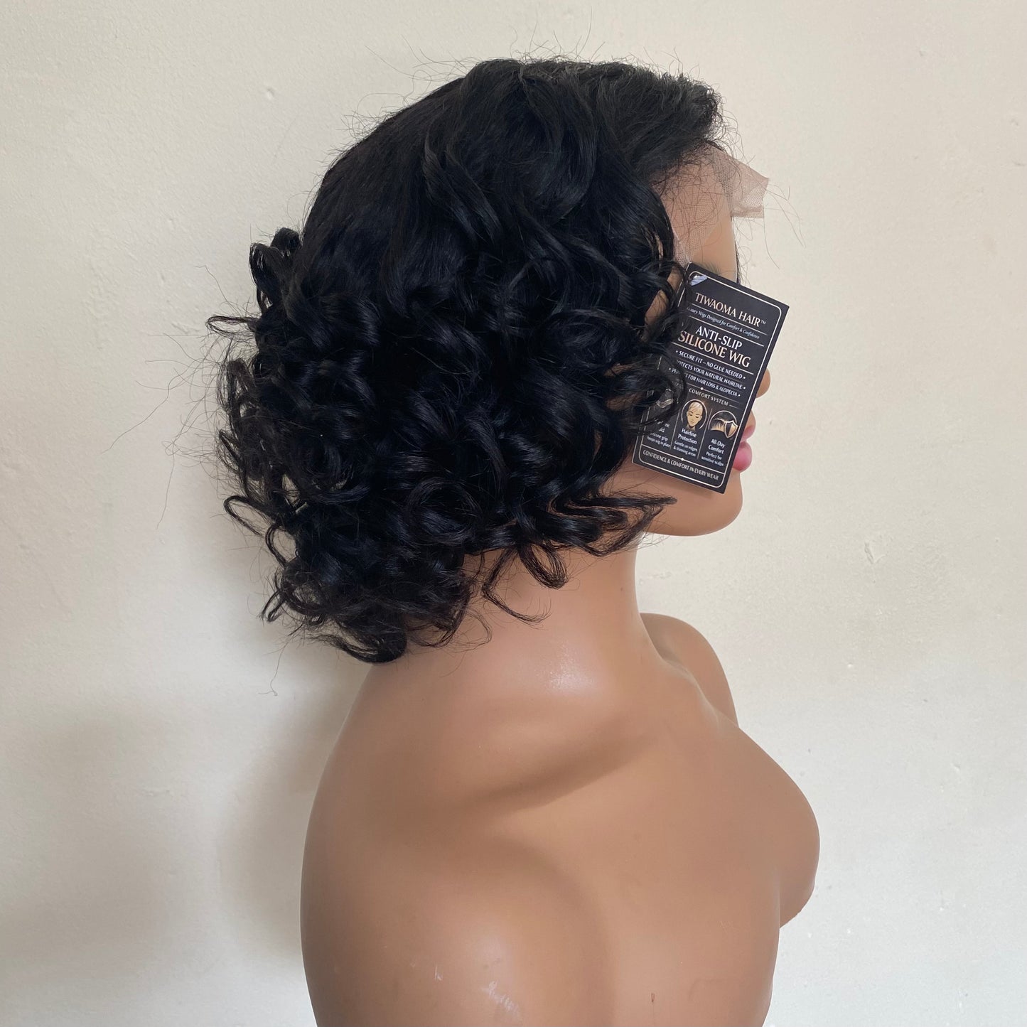 Protect Your Edges Wig | Kinky Curly Bob with Silicone Grip Cap | Beginner Friendly Glueless Wig