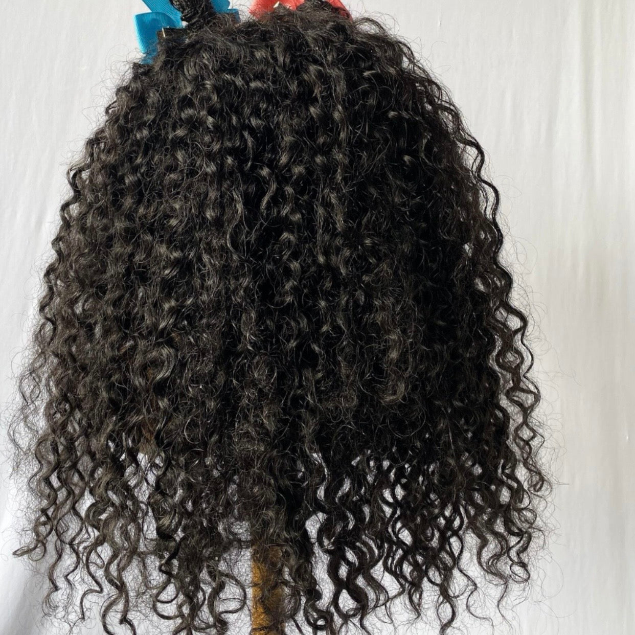 Custom made Children Cornrow Weave Wig Human Hair Blend Half weave Half Cornrow wigs for girls