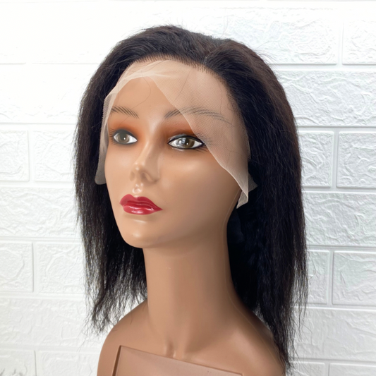 Small Cap Afro Kinky Straight Lace Front Human Hair Wig 20-21 inches Wig Cap