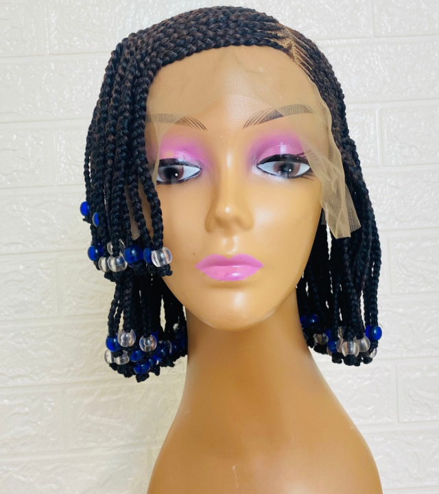 Kids Lace Front Cornrow wig with Non Slip Silicone. Temporary hair replacement for children