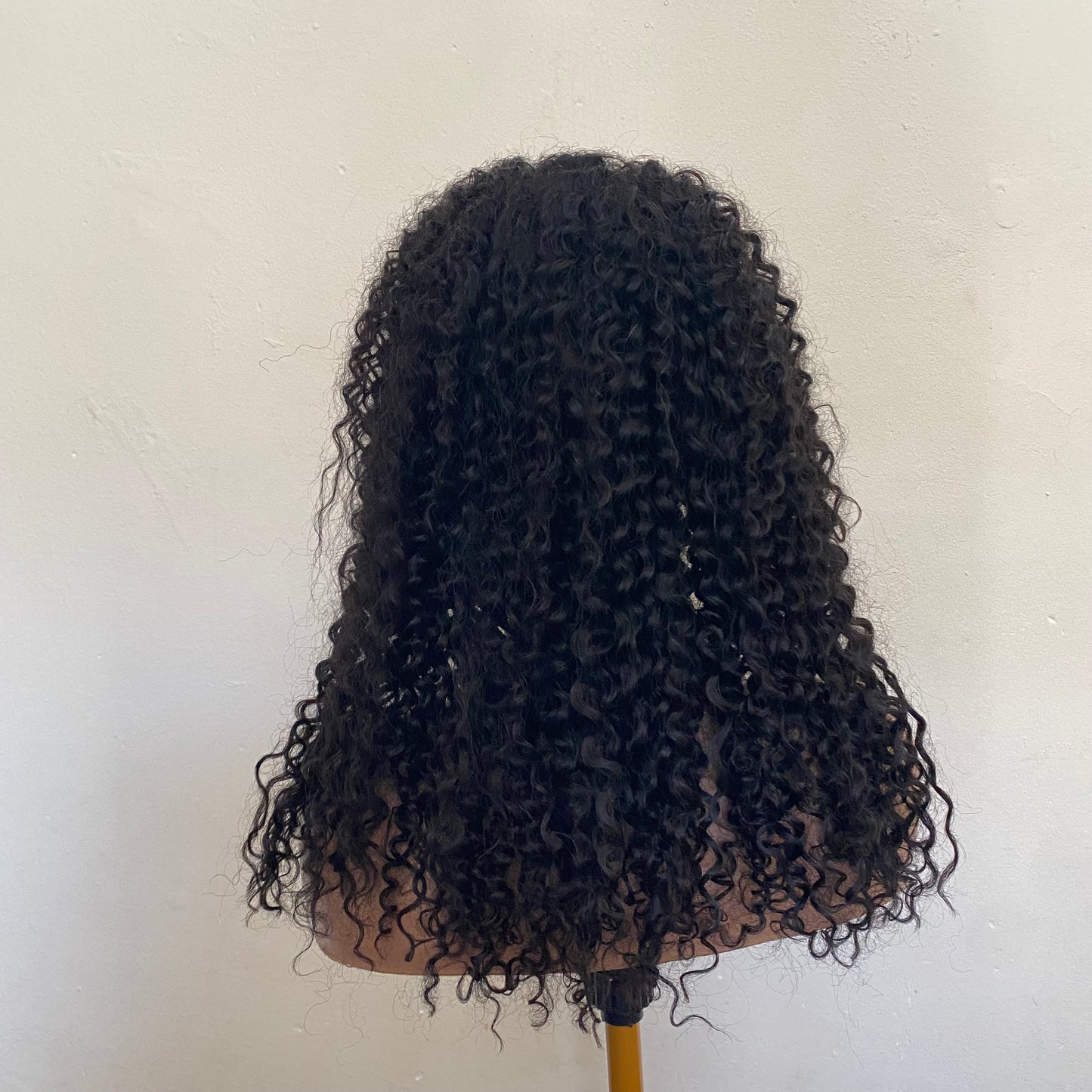 Non slip Silicone Human Hair Kinky Curly Wig  Black Short Wigs