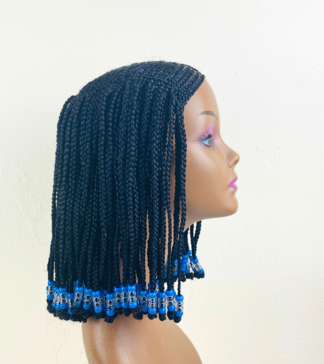 Children Lace front box braid wig. Black girls